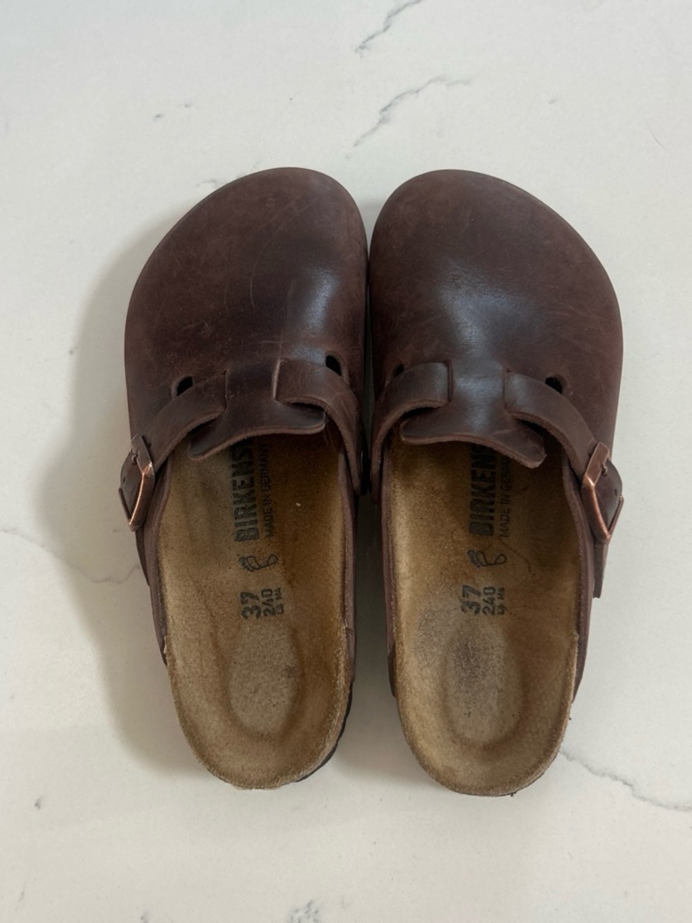 Birkenstock Brown Leather Clogs - Comfortable Slip-On